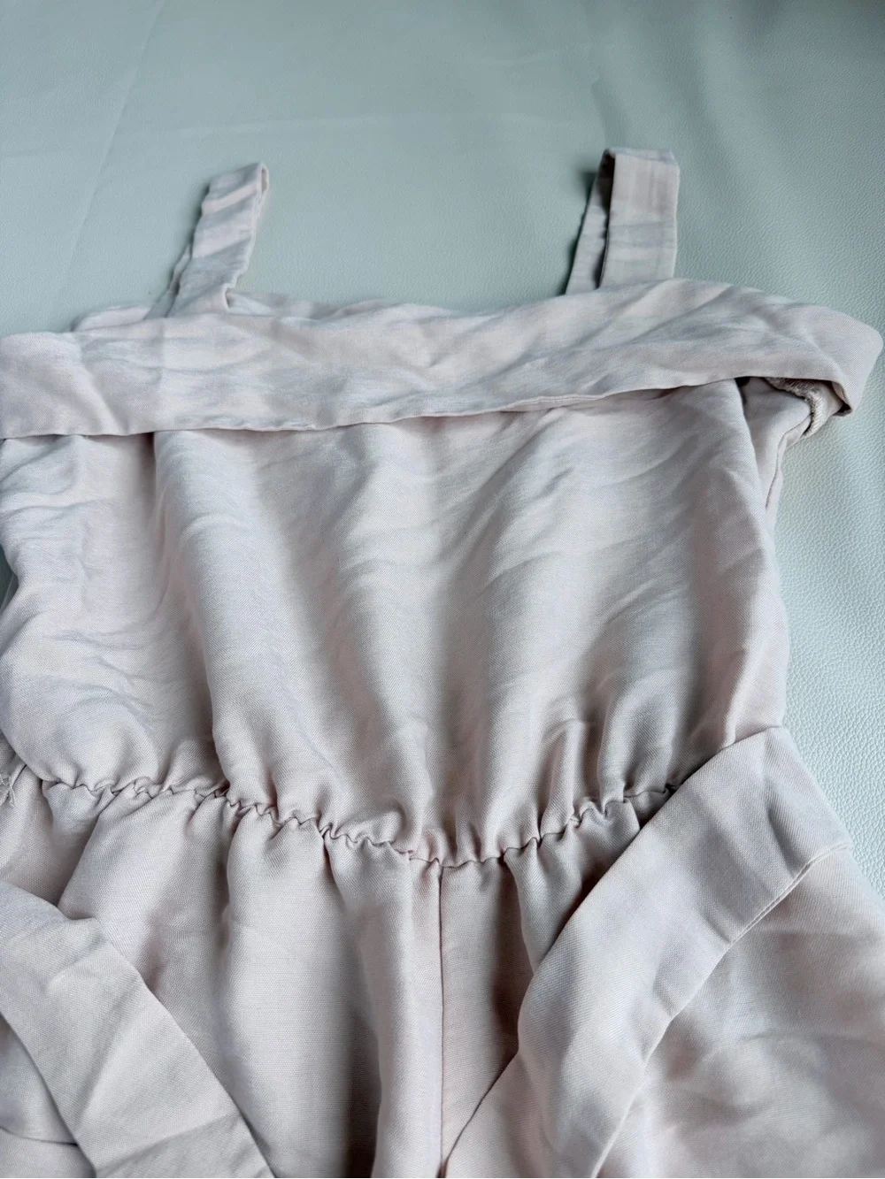 H&M Light Pink Linen Blend Romper
